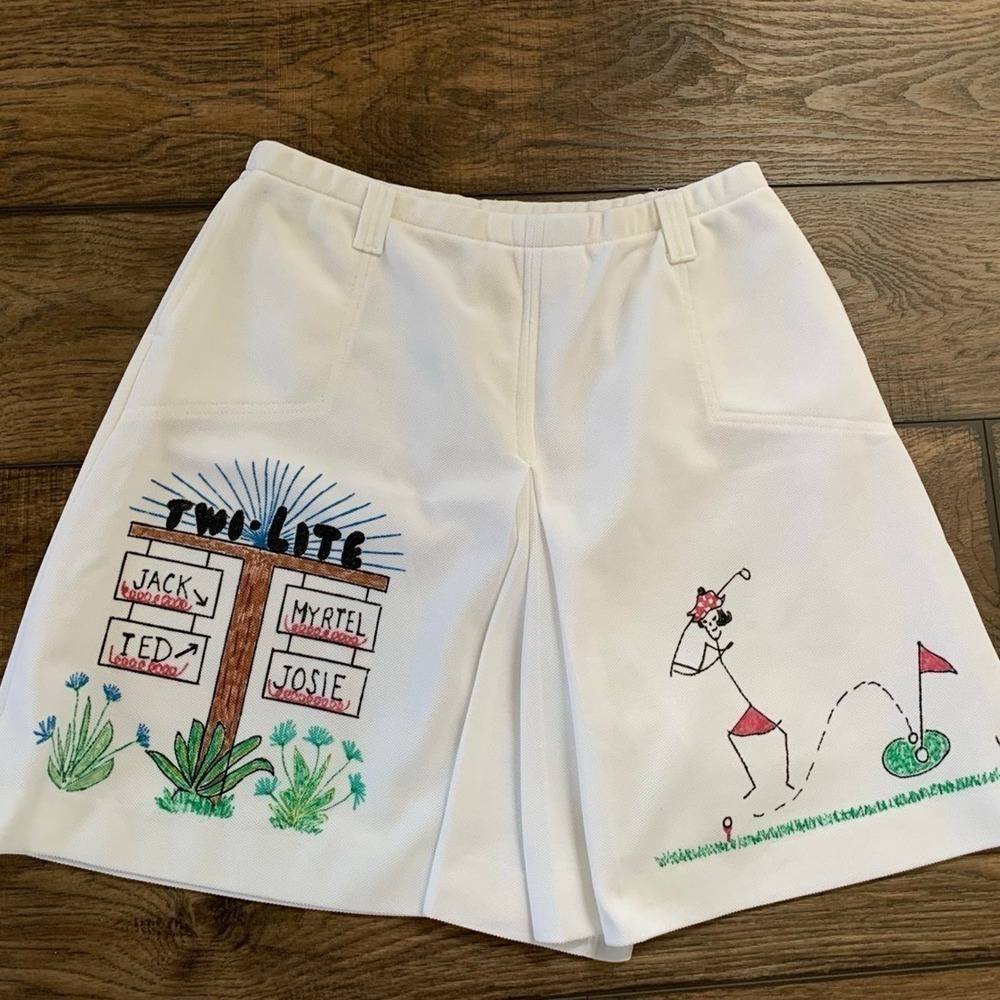 Vintage Rare Jantzen Fun Unique Woman’s Twi-Lite Golf Skirt 30 Waist Pleated Art